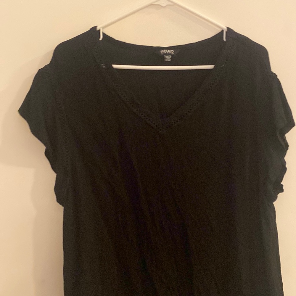 Black short sleeve Buffalo David Britton blouse